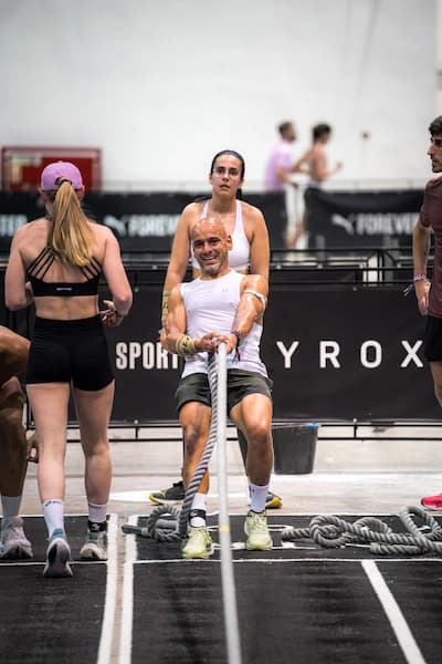 Sled pull drill — HYROX race-specific training at ROXZONE